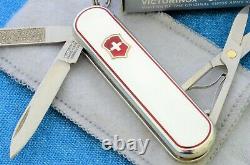 UBER RARE Victorinox Classic RED Pin-Strip Sterling scales Swiss Army Knife NIB