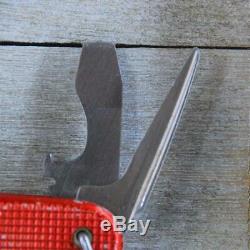 ULTRA RARE Early 60's Victorinox Farmer OLD CROSS with Bail Red Swiss Army Knife