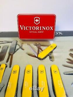 UNIQUE Victorinox Seller Box Display YELLOW Swiss Army knife Official Agent sign