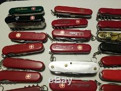 USED Victorinox & Wenger Swiss Army knives HUGE lot of 95 Pocket Knives