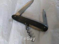 Uber Rare Victorinox Moser Signau Buffalo Horn Swiss Army Knife with Corkscrew