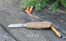 Ultra Rare Swiss Bianco Copper Huntsman Swiss Army Knife 10 years of Patina