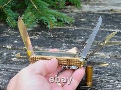 Ultra Rare Swiss Bianco Copper Huntsman Swiss Army Knife 10 years of Patina