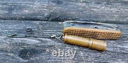 Ultra Rare Swiss Bianco Copper Huntsman Swiss Army Knife 10 years of Patina