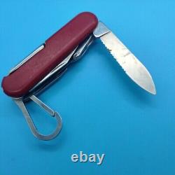 Used Rare Wenger Swiss Army ZERMATT Pocket Knife Multi-Tool RARE CARABINER