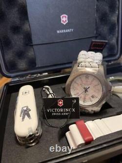 Used Victorinox Swiss Army Knife Watch Set with Case Rare FromJapan