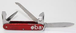VICTORINOX 1950's Pioneer Farmer Red Alox Swiss Army Knife with Old Cross