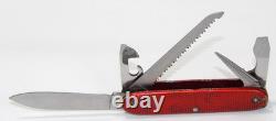 VICTORINOX 1950's Pioneer Farmer Red Alox Swiss Army Knife with Old Cross