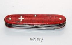 VICTORINOX 1950's Pioneer Farmer Red Alox Swiss Army Knife with Old Cross