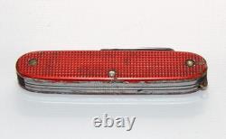 VICTORINOX 1950's Pioneer Farmer Red Alox Swiss Army Knife with Old Cross
