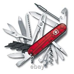VICTORINOX Knife Cybertool 34 M Swiss Army Knife Translucent Red? 1.7725. T NEW