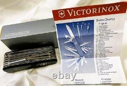 VICTORINOX Multi Tool Swiss Champ Army Knife Unused Black