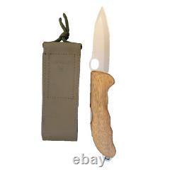 VICTORINOX SWISS ARMY KNIVES wood EVOKE KNIFE with Sheath OPEN BOX