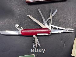 VICTORINOX SWISS CHAMP 1.6795 OFFICERS ARMY KNIFE 29 TOOL With BOX PAPERS