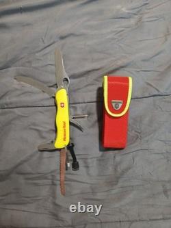 VICTORINOX Swiss Army Yellow Rescue Tool With Cordura Pouch SWITZERLAND. NEW