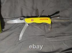 VICTORINOX Swiss Army Yellow Rescue Tool With Cordura Pouch SWITZERLAND. NEW