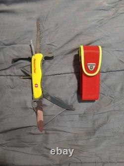 VICTORINOX Swiss Army Yellow Rescue Tool With Cordura Pouch SWITZERLAND. NEW
