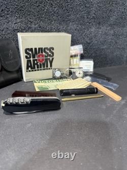 VICTORINOX Swiss Champ Survival Kit SOS Set Multi-Tool Army Knife Leather Case
