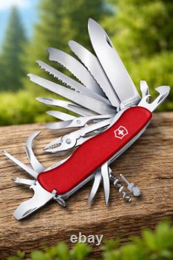 VICTORINOX Work Champ XL Lockblade Swiss Army Knife Milti Tool 111mm RED NEW