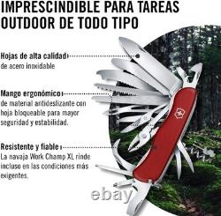 VICTORINOX Work Champ XL Lockblade Swiss Army Knife Milti Tool 111mm RED NEW