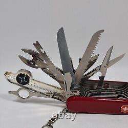 VINTAGE RARE Wenger Delemont Tool Swiss Army Knife with Original Leather Sheath