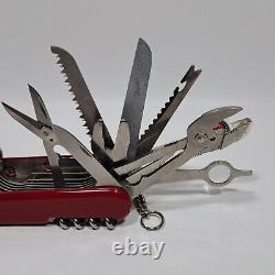 VINTAGE RARE Wenger Delemont Tool Swiss Army Knife with Original Leather Sheath