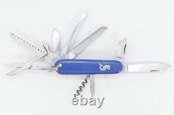 VTG VICTORIA Fischermesser Swiss Army Knife BLUE Cellidor PAT Stamp RARE 1951-57