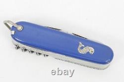 VTG VICTORIA Fischermesser Swiss Army Knife BLUE Cellidor PAT Stamp RARE 1951-57