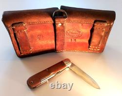 VTG WENGERINOX Military Swiss Army Folding Pocket Knife 1952, Mod. 51+Pouch 1934
