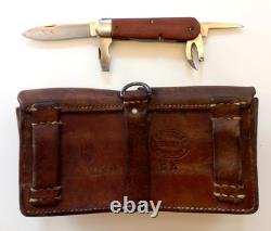 VTG WENGERINOX Military Swiss Army Folding Pocket Knife 1952, Mod. 51+Pouch 1934