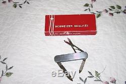 VTG Windsor Victorinox Stainless Steel Swiss Army Knife Discontinued With Orig Box