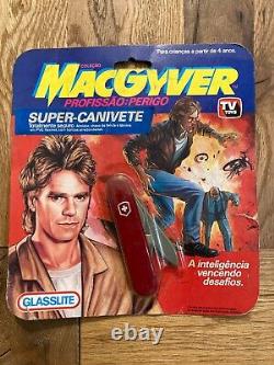 Very Rare, Glasslite-macgyver Swiss Army Pocket Knife Toy, Brazil, 1993