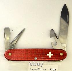 Victorinox 1998 red alox Soldier Swiss Army knife- used, excellent #7703