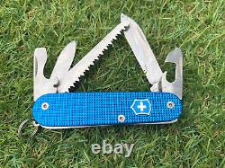 Victorinox 2020 LE Blue Alox Micro Farmer Modded Swiss Army knife, Rare