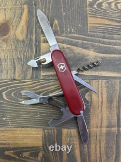 Victorinox 84mm Climber Small Swiss Army Knife Bowie Blade Bottle Opener Used