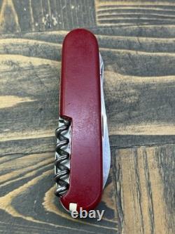 Victorinox 84mm Climber Small Swiss Army Knife Bowie Blade Bottle Opener Used