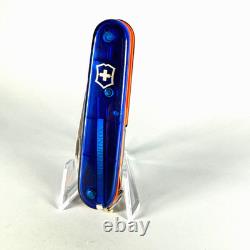 Victorinox 91mm Executive Style Single Layer Custom Blue Plus Orange Liners