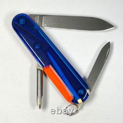 Victorinox 91mm Executive Style Single Layer Custom Blue Plus Orange Liners