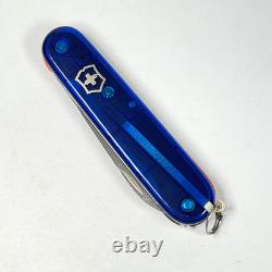 Victorinox 91mm Executive Style Single Layer Custom Blue Plus Orange Liners