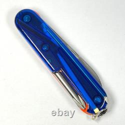 Victorinox 91mm Executive Style Single Layer Custom Blue Plus Orange Liners