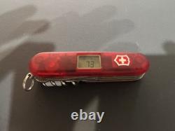 Victorinox Altimeter 91mm Swiss Army Knife Translucent Red Vintage Super Clean