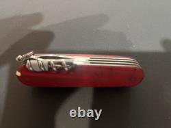 Victorinox Altimeter 91mm Swiss Army Knife Translucent Red Vintage Super Clean