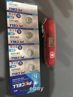 Victorinox Altimeter 91mm Swiss Army Knife Translucent Red Vintage Super Clean