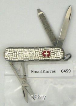 Victorinox Basketweave Sterling Silver swiss army knife. New, retired #6459