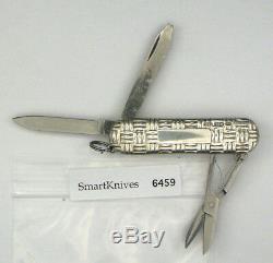 Victorinox Basketweave Sterling Silver swiss army knife. New, retired #6459