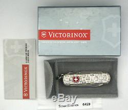 Victorinox Basketweave Sterling Silver swiss army knife. New, retired #6459