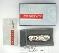 Victorinox Basketweave Sterling Silver swiss army knife. New, retired #6459