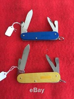 Victorinox Blue and Gold Alox Cadet Swiss Army Knife Onyva Limited Edition. New