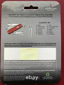 Victorinox CAMPING Classic SD Swiss Army Knife NEW in a blister pack RARE