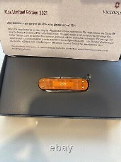 Victorinox Classic SD 2021 Tiger Orange Limited Edition Alox Swiss Army Knife